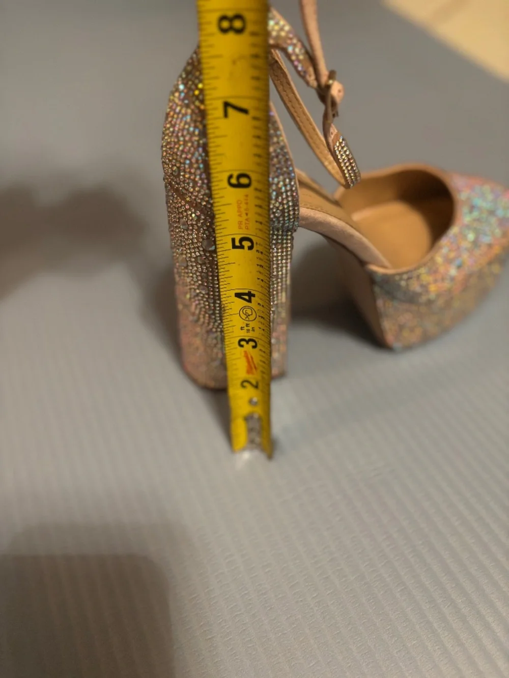 Madden Girl Platform Rhinestones Pump Nude Sz 7M